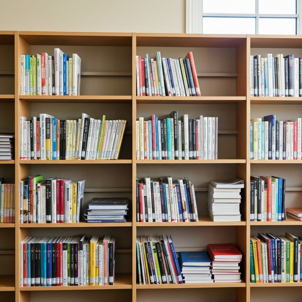Организованное учебное пространство с книгами и материалами
